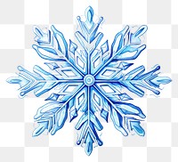 PNG  Drawing snowflake sketch white blue.