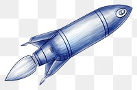PNG  Drawing rocket sketch missile blue.