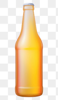 PNG  Surrealistic painting of beer bottle drink white background.
