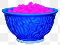 PNG  Surrealistic painting of blue neon corn flakes bowl freshness purple.