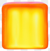 PNG  Surrealistic painting of orange neon french toast white background rectangle capsule.