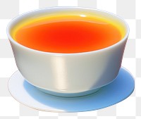 PNG  Surrealistic painting of soup drink bowl tea.