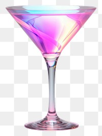 PNG  Cocktail glass iridescent martini drink white background
