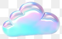 PNG  Cloud symbol iridescent white background lightweight abstract.