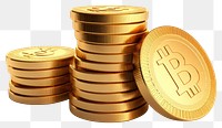 PNG  Bitcoin money gold accessories. AI generated Image by rawpixel.
