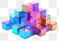 PNG Blocks iridescent toy white background futuristic.