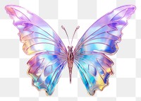 PNG Butterfly iridescent animal insect white background