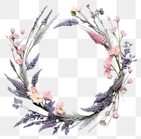 PNG Blossom pattern flower wreath.
