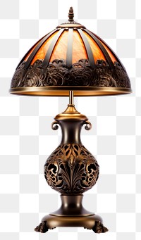 PNG Antique table lamp lampshade white background chandelier. AI generated Image by rawpixel.