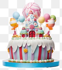 PNG Kids birthday cake dessert balloon food. AI generated Image by rawpixel.