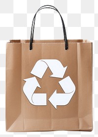 PNG Price tag with recycle handbag paper white background.