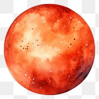 PNG  Mars in Watercolor style astronomy sphere space
