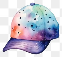 PNG  Hat in Watercolor style white background creativity headgear.