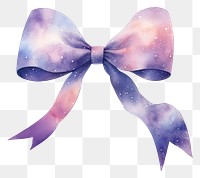 PNG  Ribbon box in Watercolor style galaxy purple white background.