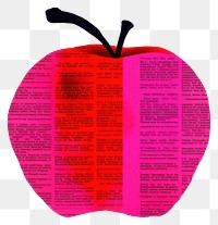 PNG Minimal apple paper art publication.
