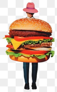 PNG Minimal burger food advertisement hamburger.