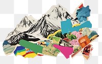 PNG Mountain and sky collage art advertisement