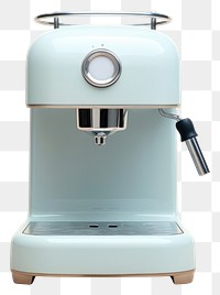 PNG A babyblue minimal beige coffee machine coffeemaker technology appliance.