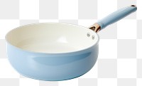 PNG A babyblue ceramic pan cookware white background simplicity.