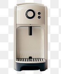 PNG A beige minimal beige coffee machine white background coffeemaker electronics.
