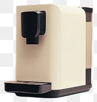 PNG A black minimal beige coffee machine coffeemaker electronics technology.