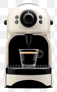 PNG A black minimal beige coffee machine cup coffeemaker refreshment