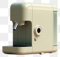 PNG A green minimal beige coffee machine coffeemaker technology appliance.