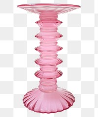 PNG Pink retro glass candlestick holder furniture lighting pottery.