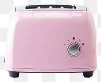 PNG A pink retro minimal toaster appliance white background small appliance.