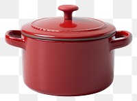 PNG A retro red dutch oven pot cookware appliance saucepan.
