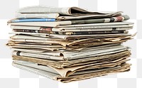 PNG Stack of Newspapers newspaper white background publication.