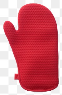 PNG A silicone red oven mitt white background simplicity textile.