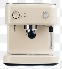 PNG A white minimal beige coffee machine appliance coffeemaker technology.
