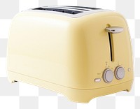 PNG A yellow retro minimal toaster appliance white background small appliance.