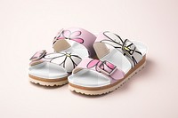 Floral sandals png mockup, transparent design