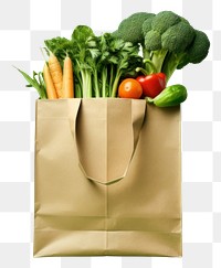 PNG Paper bag with vegetable green food cauliflower.