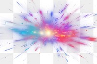 PNG vibrant cosmic explosion art