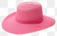PNG Pink summer beach hat white background sombrero headwear.