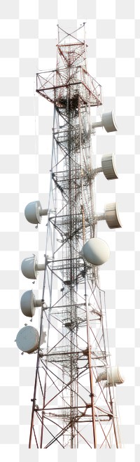 PNG  Telephone tower antenna white background architecture