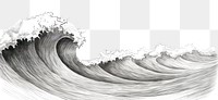 PNG Ocean drawing sketch nature. AI generated Image by rawpixel.