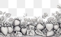 PNG Strawberry field drawing sketch graphics. AI generated Image by rawpixel.