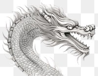 PNG Chinese dragon drawing sketch representation. AI generated Image by rawpixel.