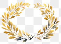 PNG  Mistletoe wreath pattern gold white background. AI generated Image by rawpixel.