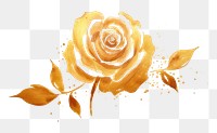 PNG  Rose flower plant gold. AI generated Image by rawpixel.