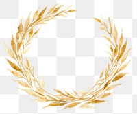 PNG  Wreath gold white background bonfire. AI generated Image by rawpixel.