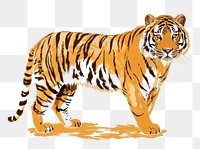PNG  Tiger wildlife animal mammal. AI generated Image by rawpixel.