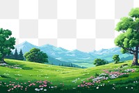 PNG Spring landscape grassland outdoors nature. AI generated Image by rawpixel.