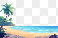 PNG Summer beach landscape outdoors nature. AI generated Image by rawpixel.