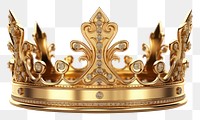PNG  A crown jewelry gold white background. AI generated Image by rawpixel.