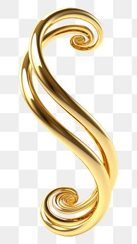 PNG  Spiral wire gold jewelry white background